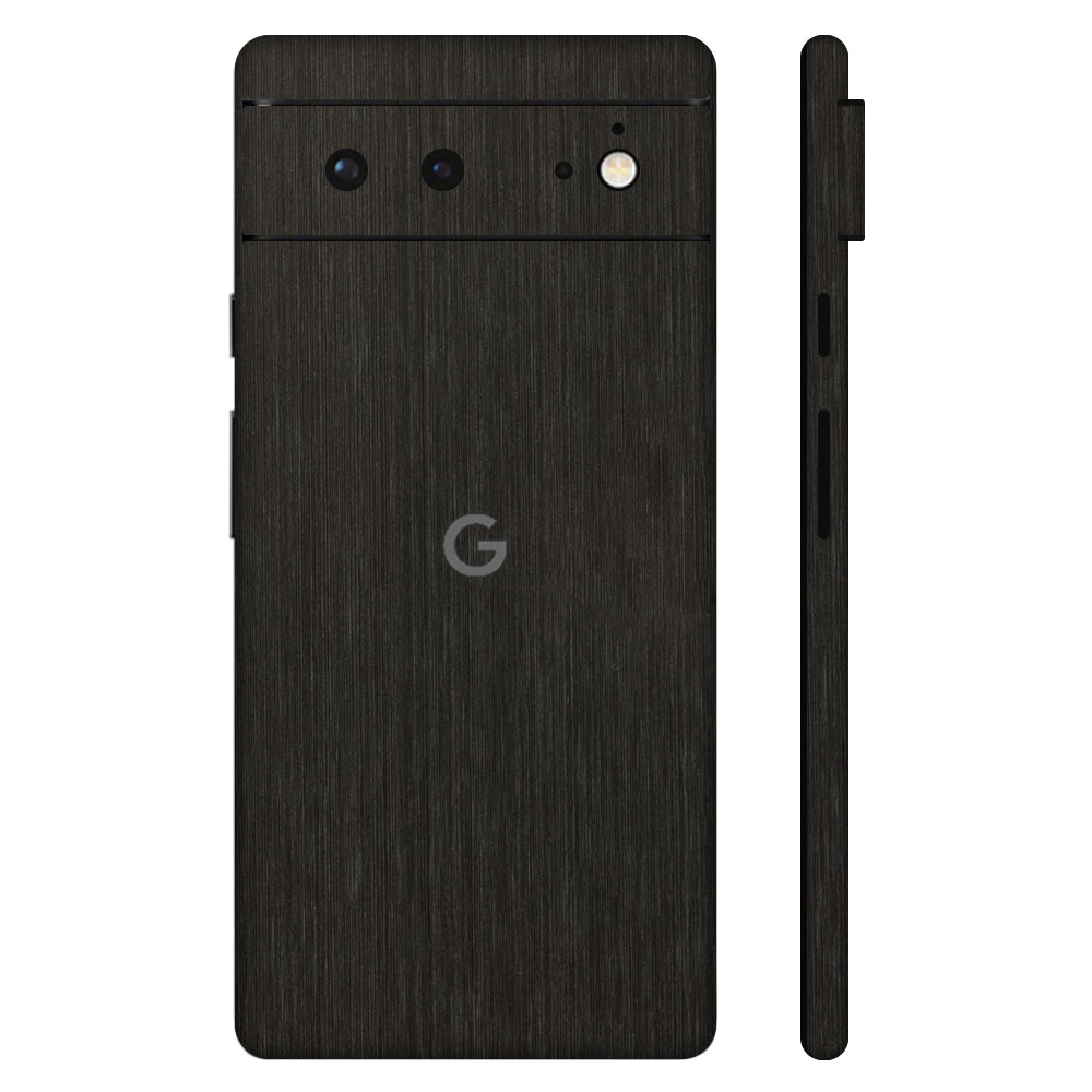 Pixel6a Black Brushed Metal Full Surface Cover